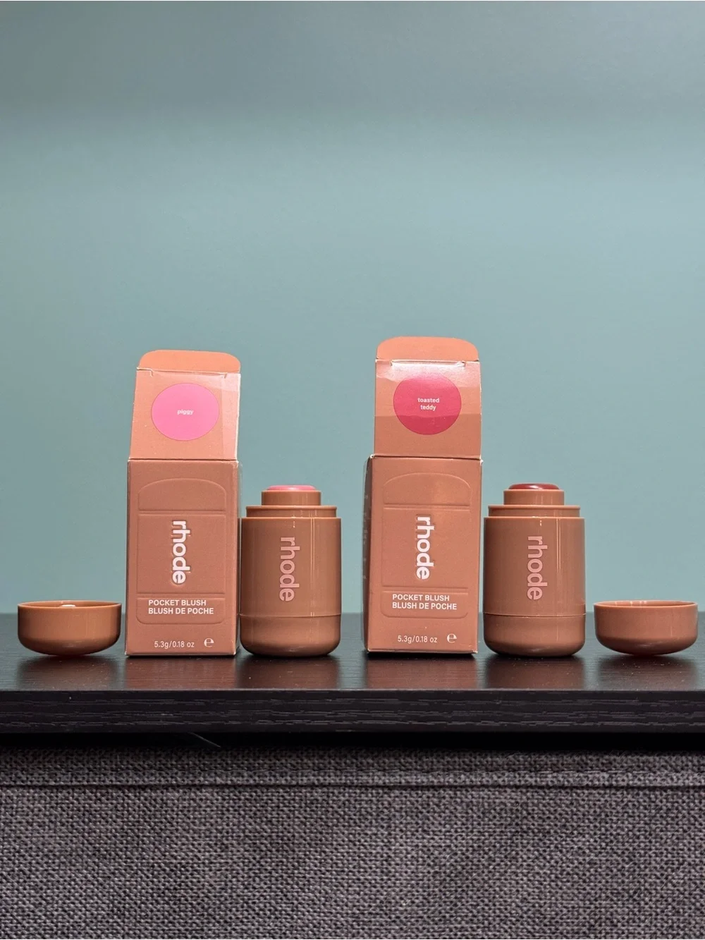 rhode Pocket Blush Stick - Piggy and Toasted Teddy